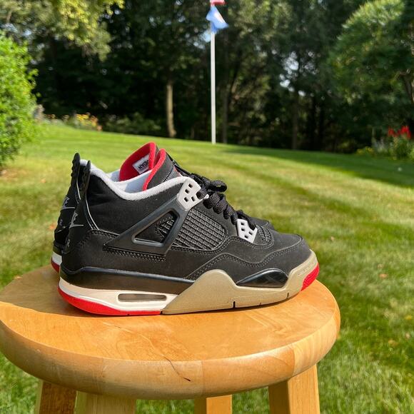Nike Air Jordan 4 Retro OG GS Bred 2019 Men's Shoes - Size 5 - Ships Now